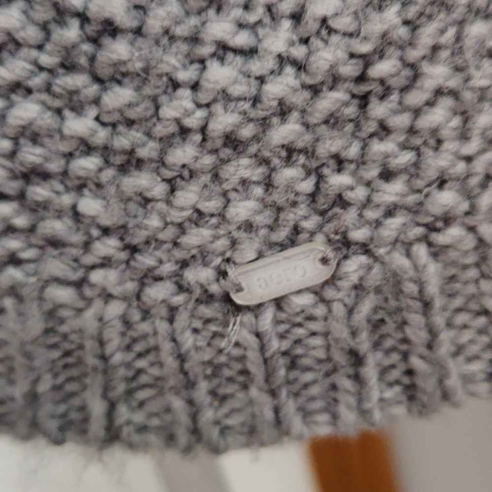 Aeropostale Y2K Cable Knit Short Sleeve Cardigan Gray Size Medium - Picture 3 of 7